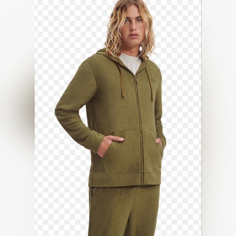 UGG Edmond‎ Mens Hoodie Olive Size Medium
